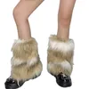 Women Socks Y2K Furry Super Soft Faux Fur Boots Shoes Cuffs Covers Winter Warm Carnival Party Boot Cover
