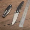 1PCS G3551 Flipper Solding Knife D2 Satin Tanto Blade Black G10 z nożami do stali ze stali nierdzewnej noża na zewnątrz noży EDC kieszonkowe