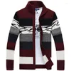 Maglioni maschili da uomo per cardigan collare maglione maglione da maglia abbigliamento inverno cerniera invernale più dimensioni