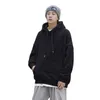 Men's Hoodies & Sweatshirts Hooded 2023 Autumn Men Fleece Colorful Hip Hop Solid Korean Fashions Black Winter Pullover S-5XLMen's