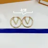 2023Luxury big gold hoop earrings for lady women orrous girls ear studs set Designer Jewelry earring Valentine's Day Gift engagement for Bride LVOE