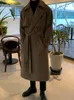 Men's Trench Coats IEFB Pakaian Pria Tren Korea Jaket Pertengahan Panjang Longgar Tampan Musim Gugur Kasual Jas Hujan dengan Sabuk Baru 4312 230328