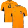 Męskie koszulki 2024 Sezon Nowy F1 McLaren Team Men Fan Kids Summer Tshirt Wysokiej jakości męska Breaable Ldren Tee Tops Z0328