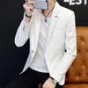 Men's Suits Blazers HO men handsome character stealth gauze teenagers light color fashion leisure business blazer 230328