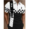 Camicia POLO casual da uomo a manica corta con zip stile SKA con risvolto Polo da uomo 230328