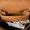 12A Defunite Spiegelqualität Designer Mini Coco Henkeltasche 19 cm Karamell gesteppte Geldbörse Luxurys Damen-Handtaschen aus echtem Leder Umhängetasche schwarze Schulterkette Boxtasche