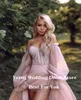 Party Dresses Verngo Dusty Pink Tulle A Line Sweetheart Wedding Dress With Detachable Puff Long Sleeves Garden Country Bridal Gowns 230328