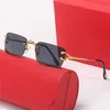 Top-Luxus-Designer-Sonnenbrillen 20 % Rabatt auf kleine, quadratische, rahmenlose Fashion Street-Brille mit personalisierten Klauenbeinen Kajia