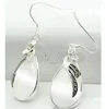 Dangle Earrings Jewelry Latest Fashion 15 26mm Clear White Opal 925 Sterling Silver Marcasite