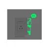 Switch Stickers New Luminous Cartoon Diy Sticker Wall Decoration Fluorescent Living Room Children Home Decorative Dhcfq