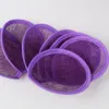 Coiffes violet ou 17 couleurs sélectionner 5.2 "(13 CM) Sinamay Fascinator base de larme accessoires pour cheveux bricolage 12 PCS/Lot MYQH024