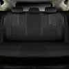 Siedziny samochodowe Covery 9pcs Pełny zestaw przednie tylne pokrycie PU Obrotowa mata Ochraniacza Czarna Auto Wewnętrzna Dekoracja stylizacji (czarna)