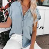 23SSdesignerNew Line Summer New Line Femmes Solide Polo Wash Water Denim Casual Shirt Bomber Jacket Women