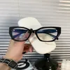 Lunettes de soleil de luxe de styliste, monture noire, yeux de chat unis, mode haute qualité, grand visage, lentille anti-bleue, myopie 18w, 20% de réduction