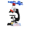 Science Discovery ZK30 NIEUW MICROSCOPE KIT LAB LED 100/400/1200X Home School Educatief speelgoedgeschenk verfijnde biologische microscoop voor kinderkind