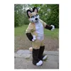 Costume de mascotte Husky Dog Fox Veste en cuir de fourrure Costume d'Halloween Costume d'Halloween Carnaval