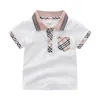 Designers Roupas Criança meninos meninos Polos de verão Moda Crianças Roupas listradas Camisas de manga curta Camisas de crianças esportivas