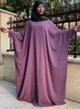 Roupas étnicas Butterfly Abaya Ramadan Eid Roupos de oração muçulmana Mulheres zíper Frente Jilbab Islâmica Roupa Dubai Abayas Khimar Hijab Dress