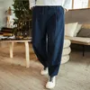 Pantalon masculin de style chinois coton lin masculin jogger streetwear pantalon lâche 2023 automne d'été mâle plus taille m-7xl