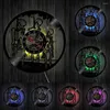 Relógios de parede Halloween Horror Art Clock pendure -os de caveiras de agudos altos, esqueletos de corda, decoração de casa