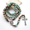 Chaînes pour croix tissage religieux chapelet catholique cinq Rui pendentif chrétien jésus collier bijoux livraison directe