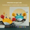 Lernspielzeug Induktion Escape Crab Kleinkinder Spielzeug Lichtmusik Krabbelspaß für Kinder Pädagogische wiederaufladbare Geburtstagsgeschenke 230327