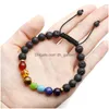 Perlé 7 Chakra Guérison Nce Bracelets Femme Lava Yoga Reiki Prière Souhait Pierres 8Mm Bracelet Drop Livraison 202 Dhtsf