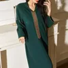 Abbigliamento etnico Ramadan Eid Kaftan Dubai Abaya Arabia Saudita Turchia Islam Musulmano Abito lungo di grandi dimensioni Abaya per le donne Robe Djellaba