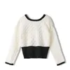 Kobiety Knits Tees 2023 Autumn Gaganiight Elegancka dama szykowna dzianina Pull Femme Slim Tops Skoczki Kobiety luksusowe kardery długie rękawie SW SW