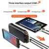 26800MAHソーラーパワーバンク10W高速QIワイヤレス充電器IPhone 12 Xiaomi Samsung高速充電パワーバンクUSBタイプC Poverbank