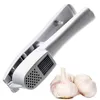 Ferramentas de vegetais de frutas Alho Pression Slicer 2 em 1 - Mincer de gengibre de alumínio de alumínio - com fatias e moagem - Ferramentas de cozinha de cozinha 230328