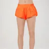 L-091 Short taille basse chaud Short de yoga respirant à séchage rapide Short de sport doublé intégré Poches latérales à fermeture éclair dissimulée Pantalon de survêtement de course avec cordon de serrage continu