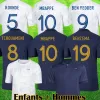 2022 BENZEMA MBAPPE camisas de futebol francês GRIEZMANN BEN YEDDER UMTITI KANTE POGBA VARANE GIROUD PAVARO Maillot de foot equipe Homens mulheres camisas de futebol conjunto infantil