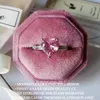 Women and Girls Heart Shaped Engagement Ring Pink and Silver Heart Shaped Ring Party Gift Finger Gift Korean Item R1707 2023 Z0327