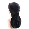 Basker sammet dug för män lång svans tie cap unisex andningsbar bandana hatt kvinnor headwrap röda pirat turban huvudbonader vinter