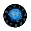 Relógios de parede pendurados Código binário de 12 polegadas Art Brain Framer Arabic Bar