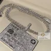 Vvs Moissanite Chain Wisiorki 925 Sterling Silver Hip Hop Biżuteria Iced Out Wisiorek