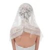 2019 White Black Veil Bridal Mantillas Chapel Veils Muslim Veil Head Covering Lace Catholic Veil Mantilla Welon Slubny X07262935