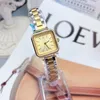 Luxury Ladies assiste quadrado 28mm Designer de ouro Gold Mulheres assistem todas