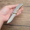 Nouveauté G3513 couteau pliant de poche 8Cr18Mov lame à pointe de chute en satin poignée en acier inoxydable Camping en plein air randonnée EDC Pocket Folder Knives