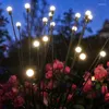 Lampy podłogowe 2PCS Solar Light Outdoor Waterproof LED Lampa Lampa Lampa Garden Firefly dla dekoracji krajobraz