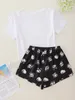 Pigiameria da donna Stile da donna Simpatico cartone animato Panda T-shirt a maniche corte Pantaloncini Pigiama Set Estate Confortevole Pigiameria Casa Tute Intimo 230328