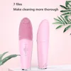 Cleaning Tools Accessories Silicone Face Washing Machine Ultrasonic Vibration Waterproof Powered Cleansing Devices Brushes Home Use Beauty Health 230327