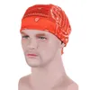 Unisex Men Print Women Bandana Durag Headwear Pirate Cap Wrap Hats Headband Du-Rag Cycling Bike Turban Outdoor Beanies Skullies