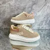 2023Top New Men Designer Fashion Casual Shoes Womens New Mens Beige Black White Suede Leather Platform Sneakers Camo Trainers