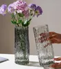 Vasos simples europeus criativos transparentes coloridos vaso de vidro de vidro sala de estar colkotops smallmouth home wlower vaso artesanato decoração