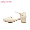 Women Brand Sandals 658 Beige Pink Sweet Sale Nude Comfortable Med Heel School Lady Shoes Plus Big Small Size 28 10 43 861 537