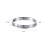 Simple Style Crystal Bangle Stainless Steel Women Cute Bangle Bracelet for Gift Party Silver Gold Rose