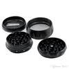 Smoking Pipes Smoke Grinder with 63MM Diameter Four-Layer Zinc Alloy Drum Type Black Drill Ring