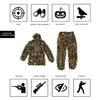 Ghillie Suit Gilly Hunting Sets Pants 3D Leaf Camo Camoflage Contagalls Młodzieżowe dorosłe ubrania na polowanie na polowanie na dziką przyrodę lub Halloween